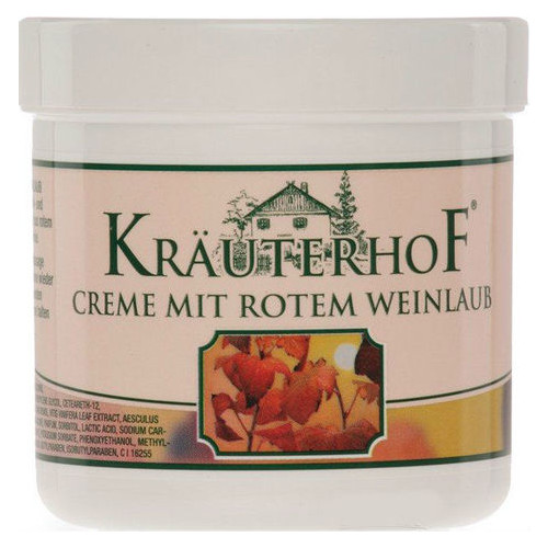 Крем для ног Krauterhof с экстрактом листьев красного винограда 100 мл (10463) фото №1