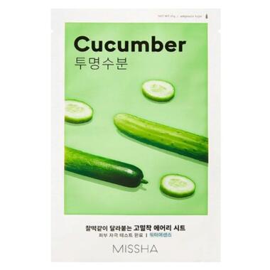Маска для обличчя Missha Airy Fit Cucumber Sheet Mask З екстрактом огірка 19 г (8809581454712) фото №1