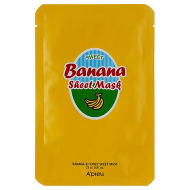 Маска для обличчя A'pieu Sweet Banana Sheet Mask 30 г (8806185729581) фото №1