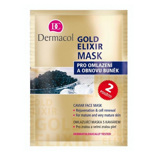 Маска для лица Dermacol Gold Elixir Rejuvenating Caviar Face Mask 2х8г (5140) фото №1