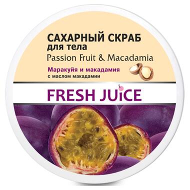Скраб для тіла Fresh Juice Passion Fruit & Macadamia цукровий 225 мл (4823015936425) фото №1