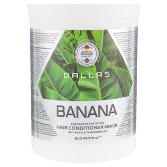 Маска для волосся Dalas Banana 2 в 1 для зміцнення волосся з екстрактом банана 1000 мл (4260637723185) фото №1