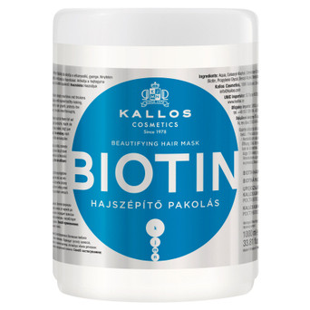 Маска для волосся Kallos Cosmetics Biotin для росту волосся з біотином 1000 мл (5998889514099) фото №1