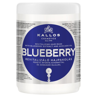 Маска для волосся Kallos Cosmetics Blueberry Відновлююча з екстрактом чорниці та олією авокадо 1000 мл (5998889511517) фото №1