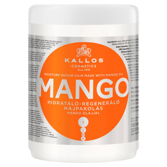 Маска для волосся Kallos Cosmetics Mango Зволожуюча з олією манго 1000 мл (5998889515232) фото №1