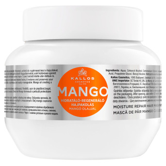 Маска для волосся Kallos Cosmetics Mango Зволожуюча з олією манго 275 мл (5998889515058) фото №1