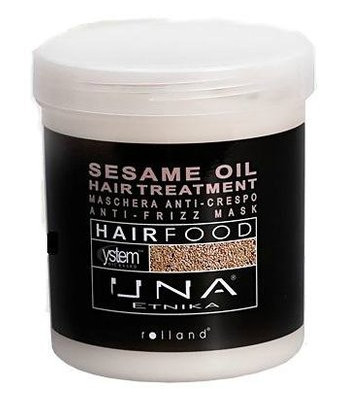 Маска для разглаживания волос Rolland UNA Hair Food Масло кунжута 1000 мл фото №1