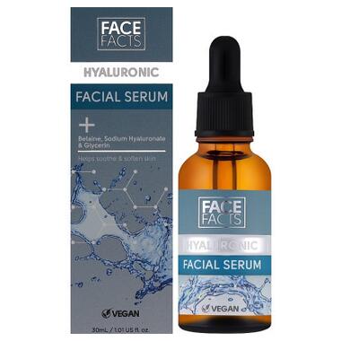 Сироватка для обличчя Face Facts Hyaluronic Hydrating Facial Serum Гіалуронова зволожувальна 30 мл (5031413919646) фото №2