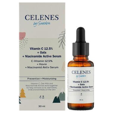 Сироватка для обличчя Celenes Vitamin C 12.5% + Oats + Niacinamide Active Serum 30 мл (7350104249458) фото №1