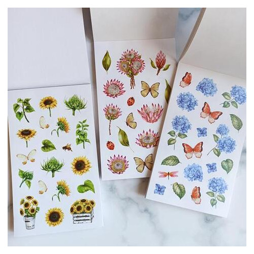 Стікербук LifeFLUX MriyTaDiy 5 наклейки стікери Flowers 24 листи (003-2019) фото №7