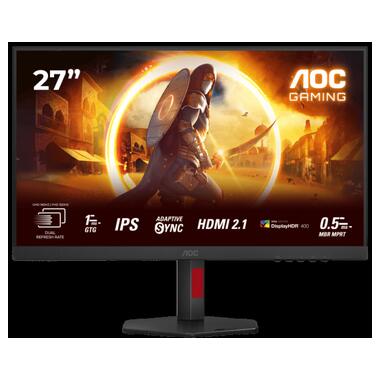 Монiтор TFT AOC 27 U27G4R IPS 4K 160Hz 400nit 2*HDMI DP Pivot USB Black/Red фото №1