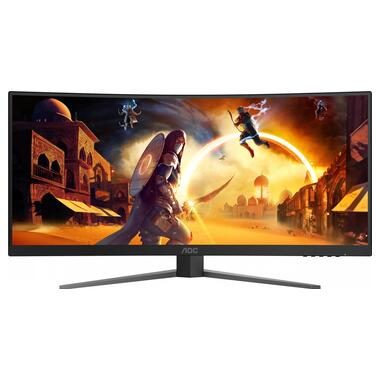 Монiтор TFT AOC 34 CU34G4 21:9 VA Curved WQHD 180Hz 2*HDMI DP HAS Black/Red фото №3