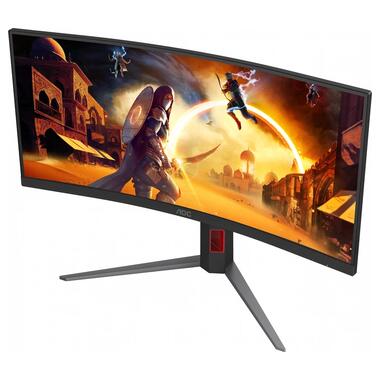 Монiтор TFT AOC 34 CU34G4 21:9 VA Curved WQHD 180Hz 2*HDMI DP HAS Black/Red фото №6