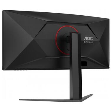 Монiтор TFT AOC 34 CU34G4 21:9 VA Curved WQHD 180Hz 2*HDMI DP HAS Black/Red фото №9