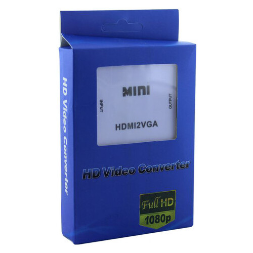 Адаптер конвертер відео з аудіо HDMI на VGA 1080P HDV-630 VGA-01 фото №3