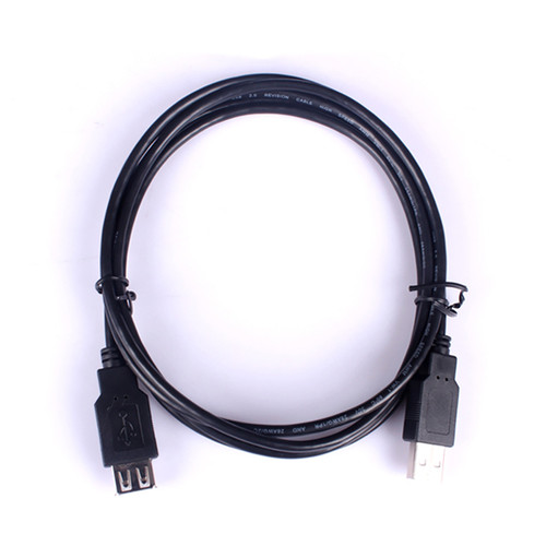 Кабель Kingda USB AM-AF 2.0 м чорний (KDUSB2004-2M) фото №2