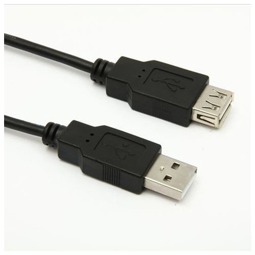 Кабель Kingda USB AM-AF 2.0 м чорний (KDUSB2004-2M) фото №3