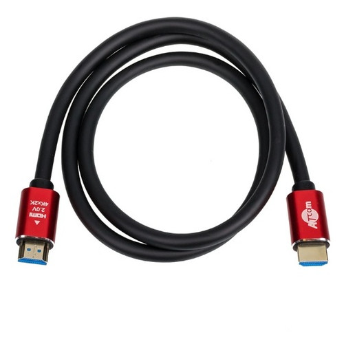 Кабель Atcom (24943) HDMI-HDMI ver 2.0 4K 3м Red/Gold фото №1