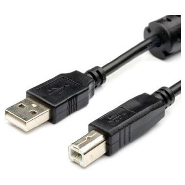 Кабель ATcom USB 2.0 AM/BM 1.5 м ferrit Black (5474) фото №1