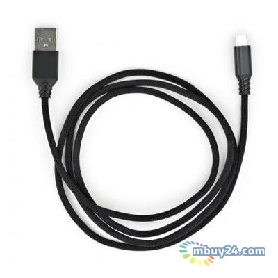 Дата кабель Vinga USB 2.0 AM to Micro 5P nylon 1 м black  (VCPDCMBN21BK) фото №1