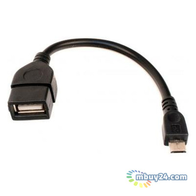 Перехідник Patron USB AF to micro USB M 0.15 м чорний (CAB-PN-USB-F-MICRUSB) фото №1