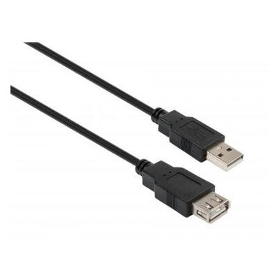 Дата кабель Vinga USB 2.0 AM / AF 3 м чорний (VCPUSBAMAF3BK) фото №1
