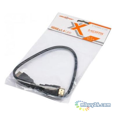Кабель мультимедійний Maxxter HDMI to HDMI 0,5м (V-HDMI4-0.5M) фото №2