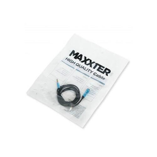 Кабель Maxxter 3.5мм M/F 3.5мм 1м Black/Blue (A-3434-1m) фото №2