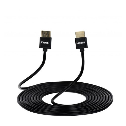 Відео кабель 2Е Ultra Slim HDMI 2.0 (AM/AM) High Speed Alumium 3 м Black (2EW-1119-3m) фото №1