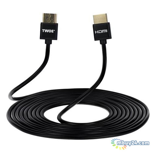 Відео кабель 2E Ultra Slim HDMI 2.0 (AM/AM) High Speed 3 м Black (2EW-1119-3m) (220264) фото №1