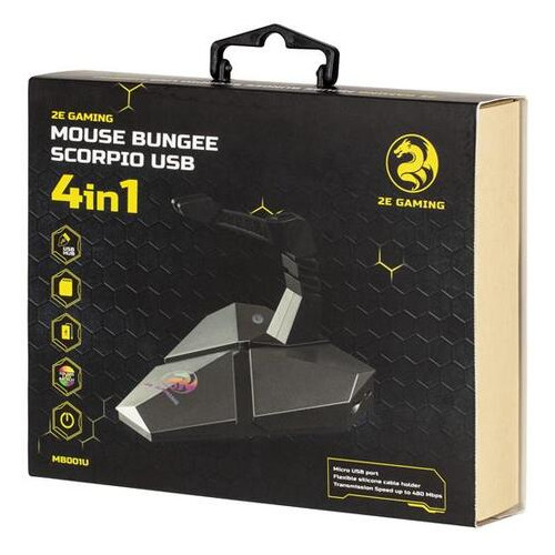 Тримач кабеля 2E Gaming Mouse Bungee Scorpio USB Silver (2E-MB001U) фото №5