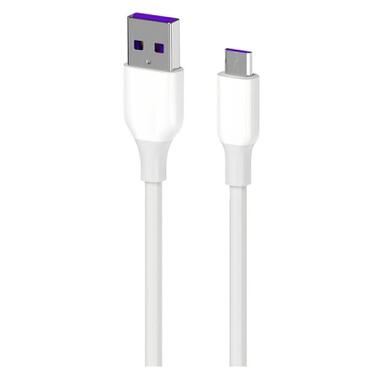 Дата кабель USB 2.0 AM to Micro 5P 1.0m Glow white 2E (2E-CCAM-WH_) фото №1