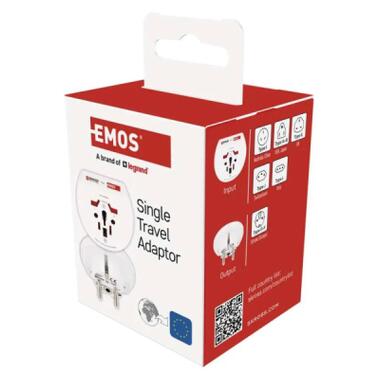 Переходник Travel Adapter EU to USA,GB,JP,CN,AU,DE,HU,SI CZ,SK,PL EMOS (P0055N) фото №6
