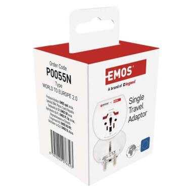 Переходник Travel Adapter EU to USA,GB,JP,CN,AU,DE,HU,SI CZ,SK,PL EMOS (P0055N) фото №5