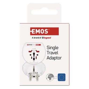 Переходник Travel Adapter EU to USA,GB,JP,CN,AU,DE,HU,SI CZ,SK,PL EMOS (P0055N) фото №4