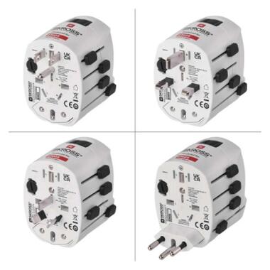 Переходник Travel Adapter EU to US,AS,AUS,NZ,CN,AF,ME,GB,CH,IT,HK,INr EMOS (P0056N) фото №7