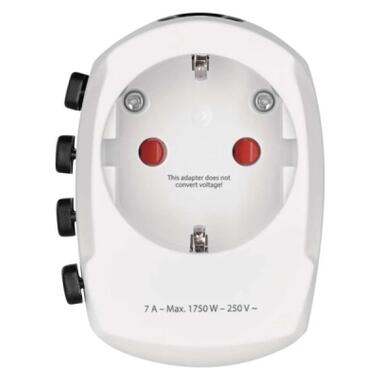 Переходник Travel Adapter EU to US,AS,AUS,NZ,CN,AF,ME,GB,CH,IT,HK,INr EMOS (P0056N) фото №2