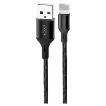 Дата кабель XO USB - Lightning 2.1 A 1 м Black (XO-NB143i1-BK) фото №1