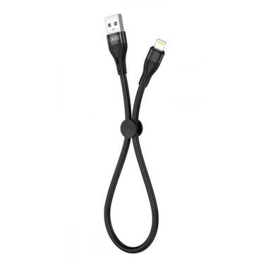 Дата кабель USB 2.0 AM to Lightning 0.25m 2.4A black XO (XO-NB179-025-BK) фото №1