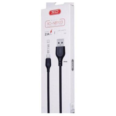 Дата кабель USB 2.0 AM to Lightning 2.0m 2.1A black XO (XO-NB-103-L-2-BK) фото №2