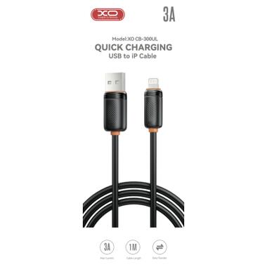 Дата кабель USB 2.0 AM to Lightning 1.0m 3A black XO (XO-CB-300UL-BK) фото №2