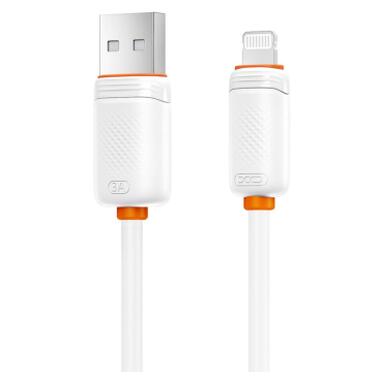 Дата кабель USB 2.0 AM to Lightning 1.0m 3A white XO (XO-CB-300UL-WH) фото №4