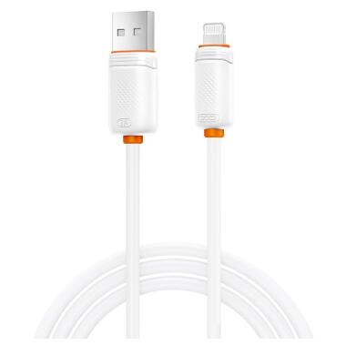 Дата кабель USB 2.0 AM to Lightning 1.0m 3A white XO (XO-CB-300UL-WH) фото №1