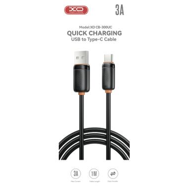 Дата кабель USB 2.0 AM to USB-C 1.0m 3A black XO (XO-CB-300UC-BK) фото №4
