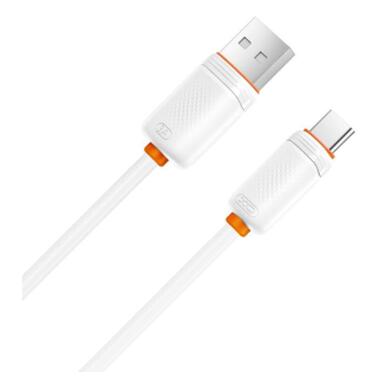 Дата кабель USB 2.0 AM to USB-C 1.0m 3A white XO (XO-CB-300UC-WH) фото №3