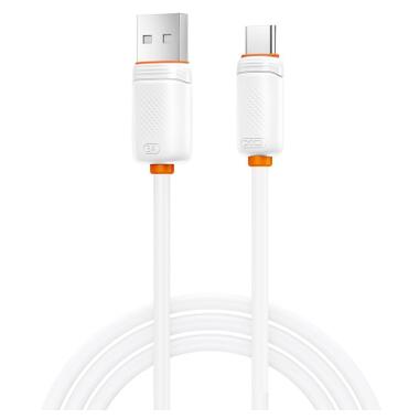 Дата кабель USB 2.0 AM to USB-C 1.0m 3A white XO (XO-CB-300UC-WH) фото №1