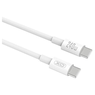 Дата кабель USB-C to USB-C 1.0m 240W white XO (XO-CB-240CC-WH) фото №3