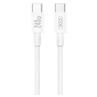 Дата кабель USB-C to USB-C 1.0m 240W white XO (XO-CB-240CC-WH) фото №1