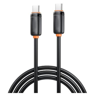 Дата кабель USB-C to USB-C 1.0m 27W black XO (XO-CB-300CC-BK) фото №1
