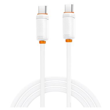 Дата кабель USB-C to USB-C 1.0m 27W white XO (XO-CB-300CC-WH) фото №1
